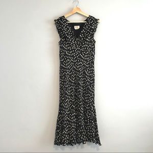 Floral Chiffon Ruffled Midi Dress